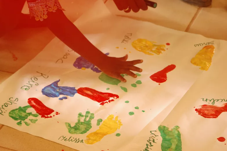 Children hands &amp; feet paintings