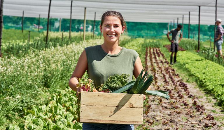 Jeune femme agriculture